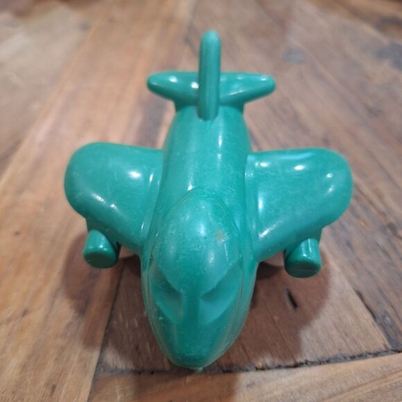 Viking Toys Sweden Jumbo Plane 1148 Green Play Vehicle Rubber Wheel Air Toddler - Picture 3 of 5